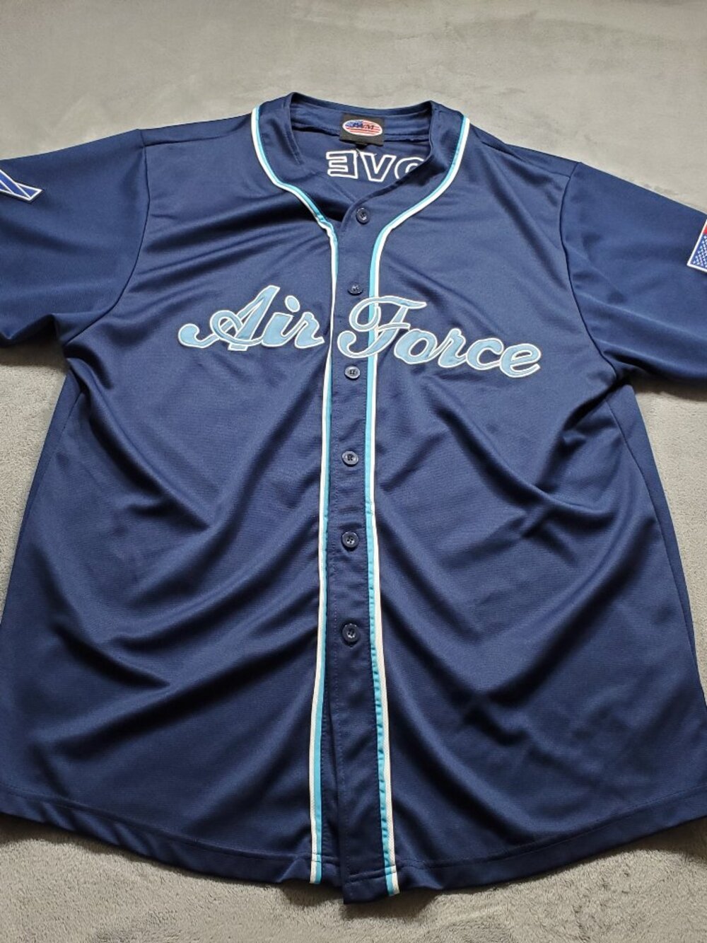 JWM Wholesale Baseball Jersey Airforce Above All Logo Blue White Men Sz XL